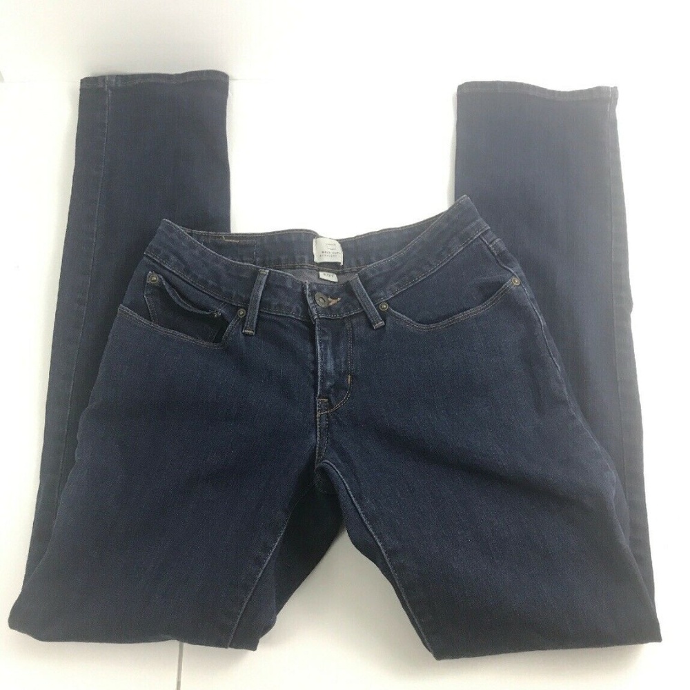 Levis Womens Bold Curve Straight Leg Dark Jeans
